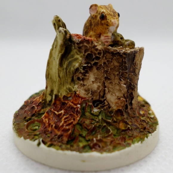 Peter Fagan 1983 Mouse On Tree Stump Rare - Picture 8 of 8